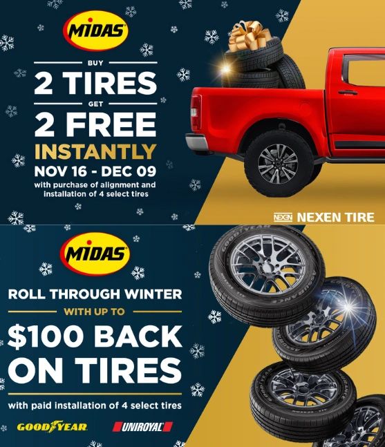 Roll into Winter Safely with Midas Indiana's Exciting Tire Deals!